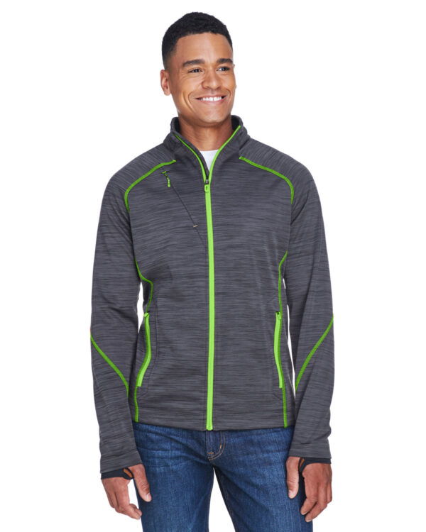 North End Men's Flux Mélange Bonded Fleece Jacket - Image 4