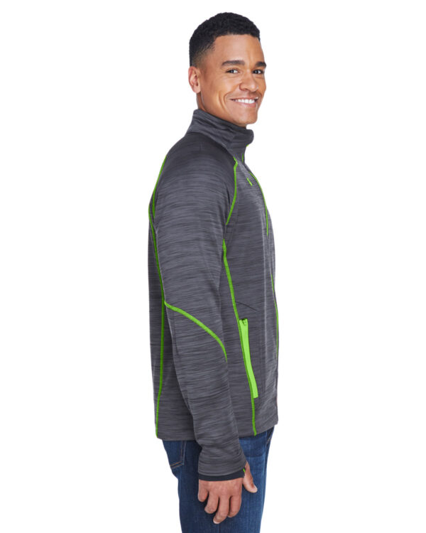 North End Men's Flux Mélange Bonded Fleece Jacket - Image 2