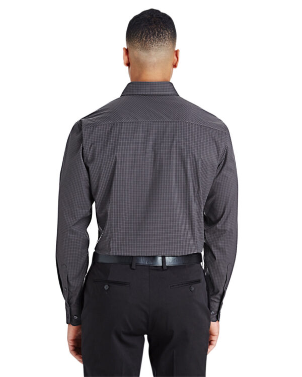 Devon & Jones CrownLux Performance™ Men's Tonal Mini Check Shirt - Image 3