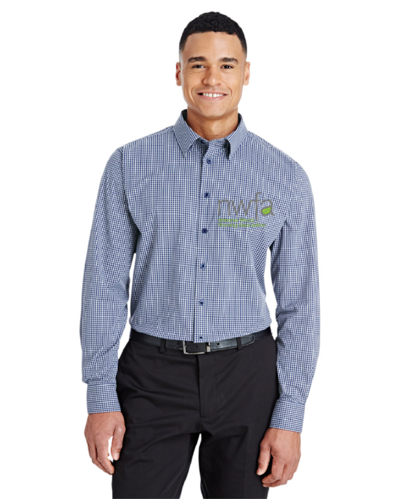 Devon & Jones CrownLux Performance™ Men's Tonal Mini Check Shirt